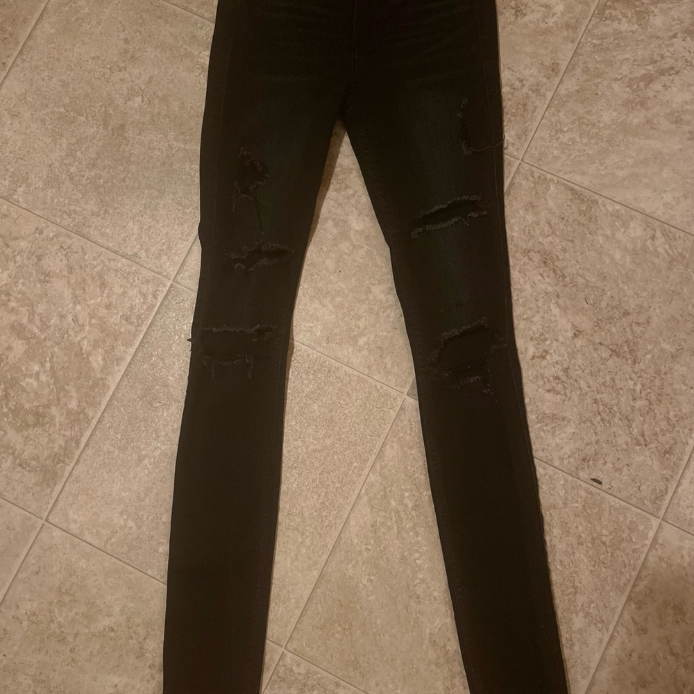 Hollister Black Skinny Distressed Jeans